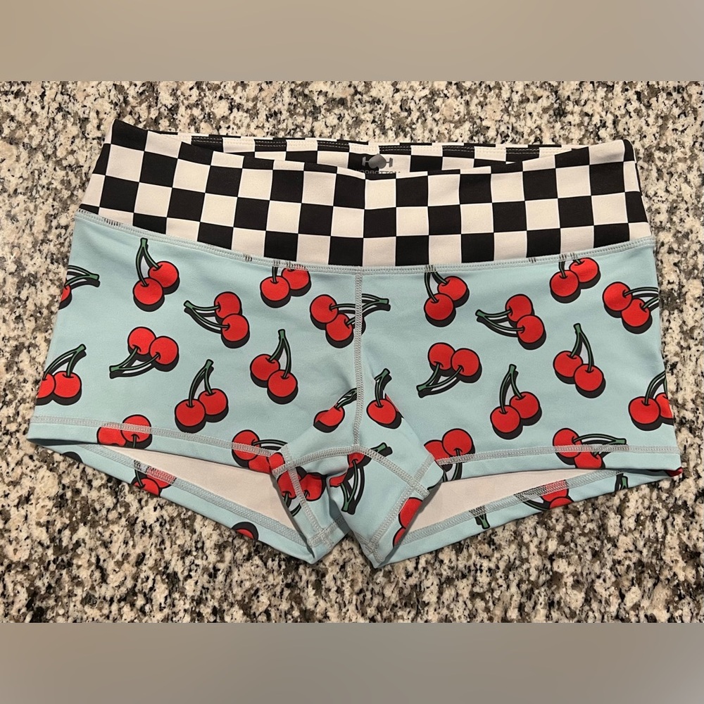 WOD Bottom Cherry Checkered Shorties Size L
